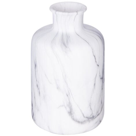 Vase Déco Effet Marbre "Soa" 17cm Blanc