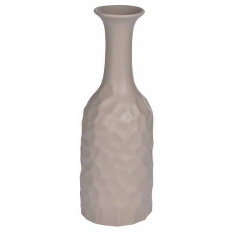 Vase Déco en Céramique "Martelé" 30cm Taupe