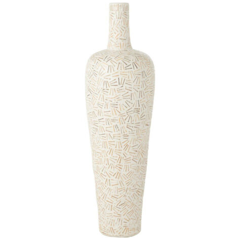 Vase Déco en Ciment "Lauwra" 100cm Blanc