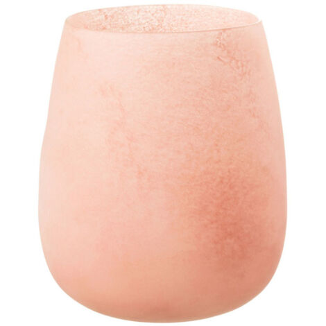 Vase Déco en Verre "Givré" 27cm Rose
