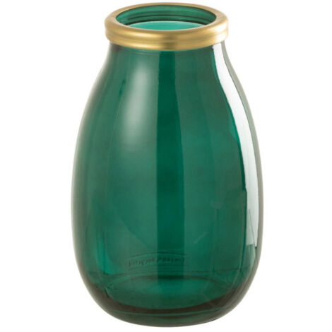 Vase Déco en Verre "Mandie" 28cm Vert