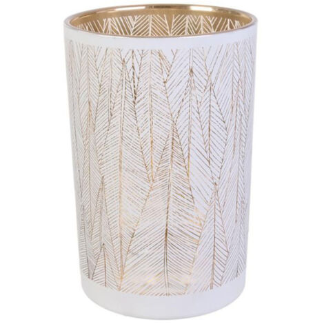 Vase Déco en Verre "Tauri" 20cm Blanc