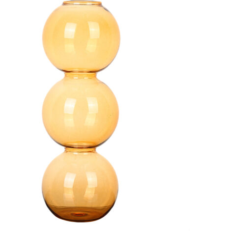 Vase Déco Hydroponie en Verre Transparent - Élégant avec Pieds Arrondis - Cadeau Noël Maison [Lot 1 vase 17 cm ou 22,5 cm]