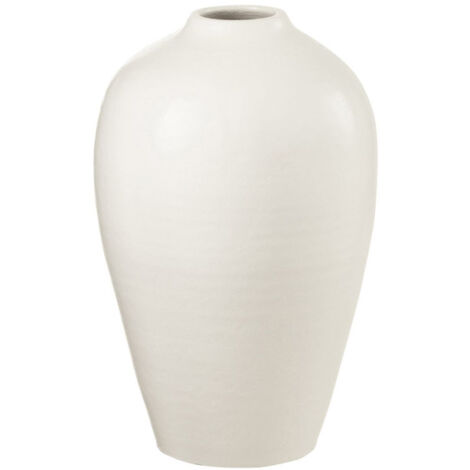 Vase Déco Poterie "Ying" 35cm Blanc
