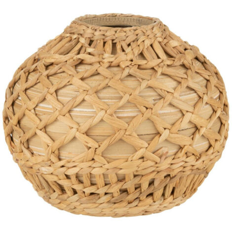 Vase Déco Tressé "Bambou" 22cm Naturel