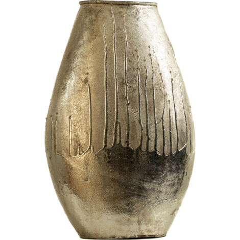 Vase décoratif aluminium champagne finition artisanale élégante - champagne doré élégant