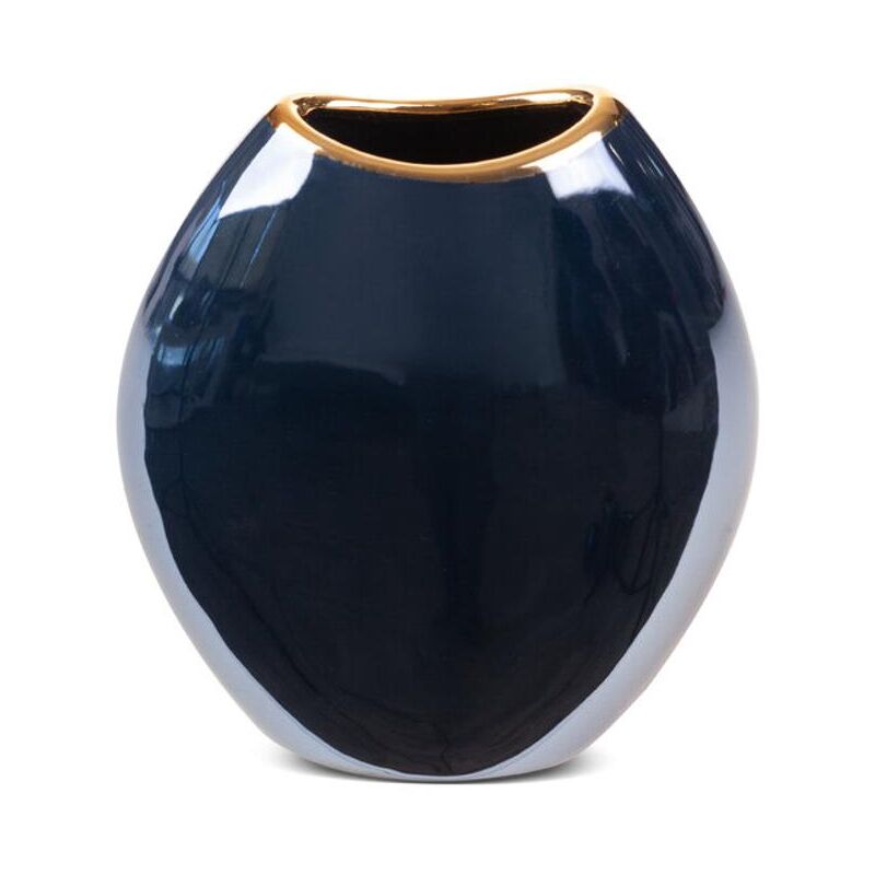 Vase Décoratif Amora1 (3) 14x7x16 Cm Bleu Marine