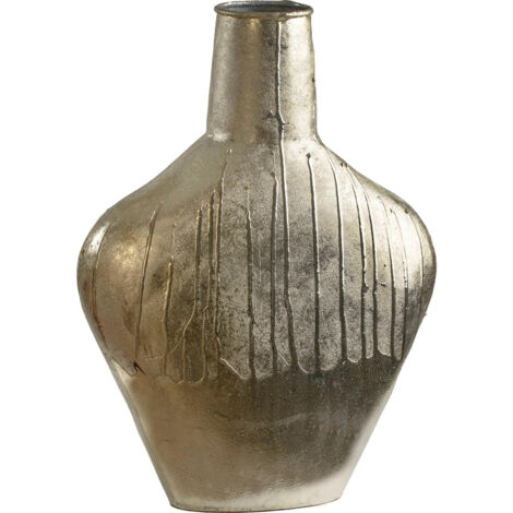 Vase décoratif champagne en aluminium élégant pour intérieur - champagne métallisé