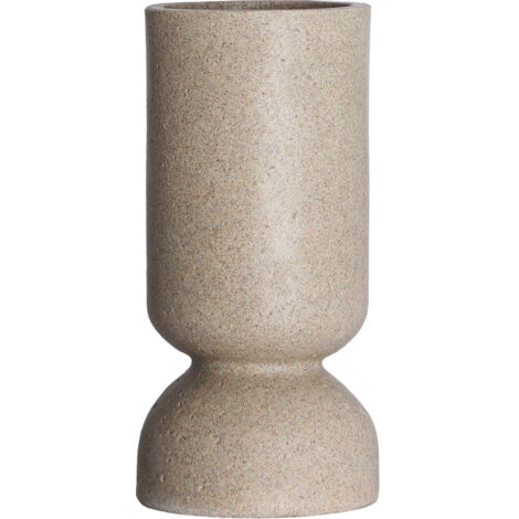 Vase décoratif contemporain en résine beige pour intérieur élégant - Beige naturel contemporain