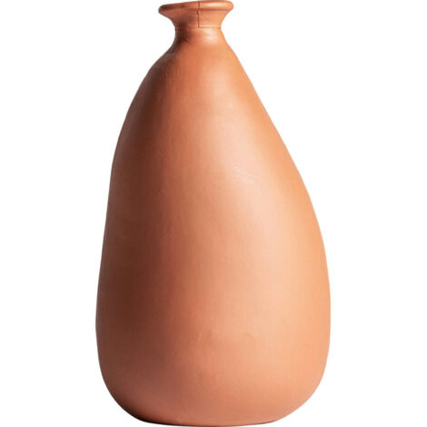 Vase décoratif contemporain orange finition mate en verre - Orange mat contemporain