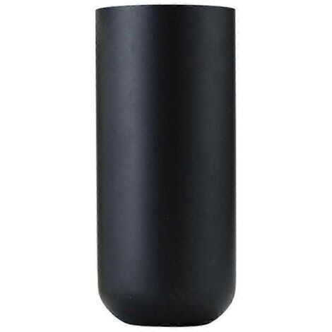 Vase décoratif en acier inoxydable 304, centre de table idéal pour la maison ou un mariage, hauteur 23 cm (9,06 po), noir.