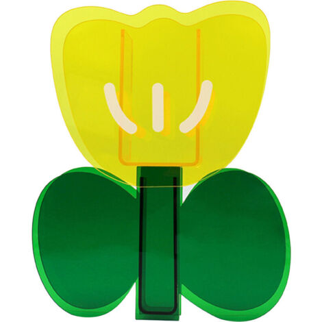 Vase décoratif en acrylique – Tulipe avec feuilles vertes – Style nordique minimaliste pour décoration intérieure