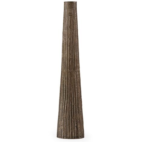 Vase décoratif en aluminium doré antique TIKAL – H 122cm