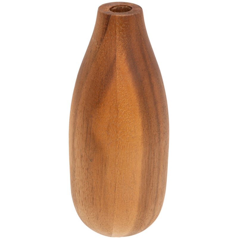 Vase décoratif en bois d'acacia soliflore