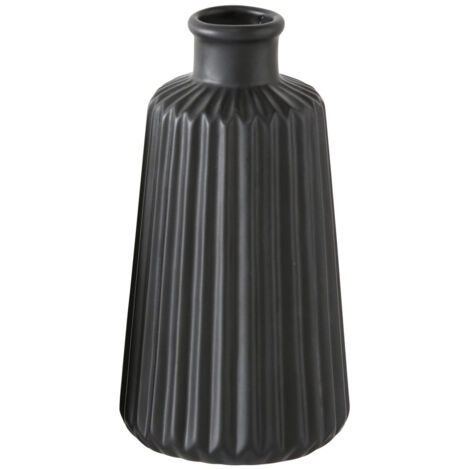 Vase décoratif en céramique à rayures ESKO