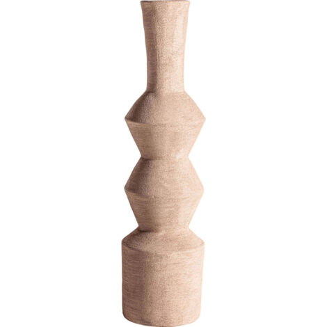 Vase décoratif en céramique brune style contemporain - Brun chocolat contemporain
