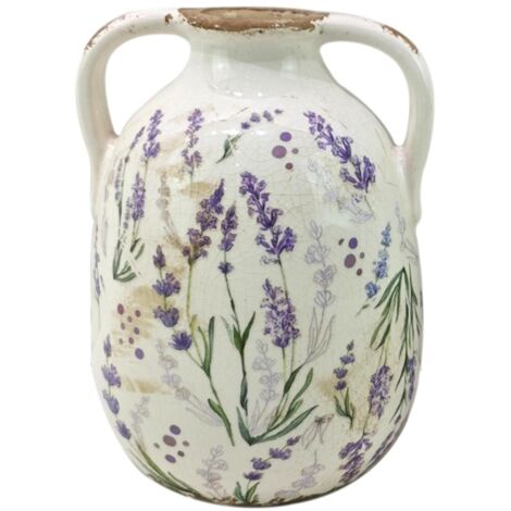 Vase décoratif en céramique lavande pour la maison, Vase élégant pour fleurs et décoration intérieure