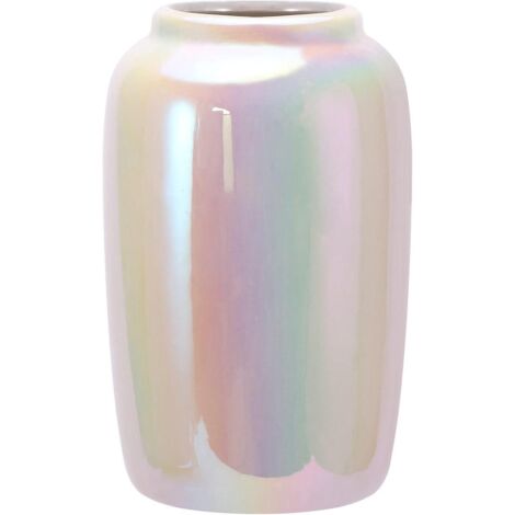 Vase décoratif en céramique - Vase de 14 cm à glaçure nacrée - Vase moderne et original pour salon, salle à manger, chambre, cheminée, mariage, cadeau pour un ami