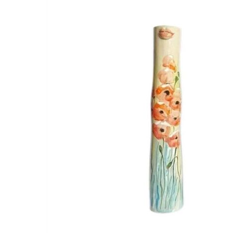 Vase décoratif en forme de visage de fille, pot de fleurs, support pour plantes artificielles A