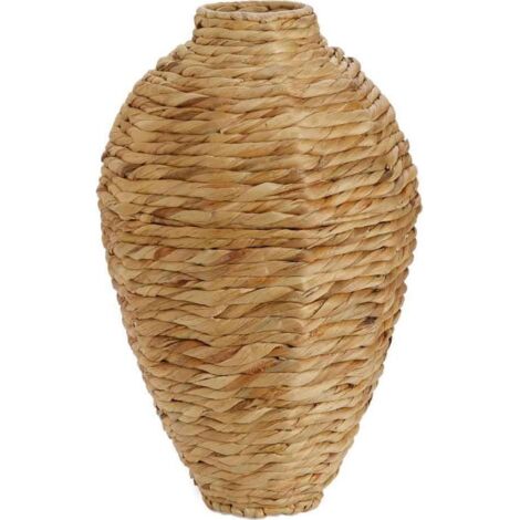 Vase décoratif en jacinthe d eau fait main esprit naturel - naturel jacinthe d'eau tressée