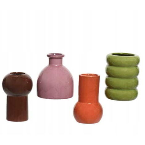 Vase décoratif en porcelaine pour fleurs 8x8x12 cm