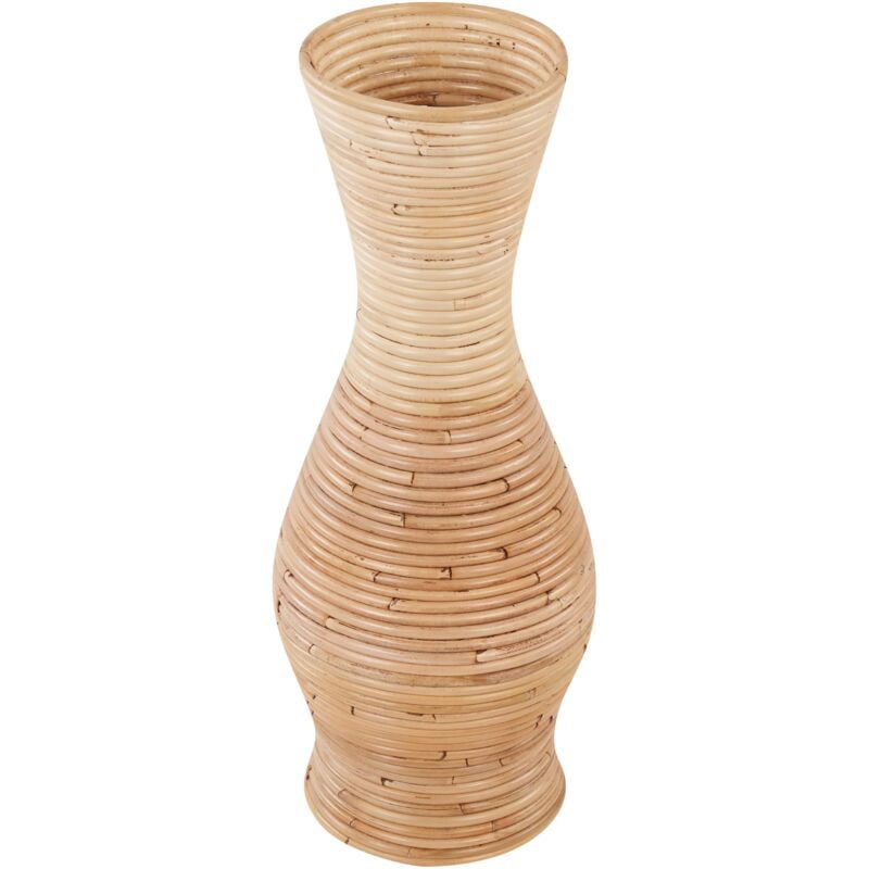 Beliani - Vase Décoratif en Rotin Tressé 50 cm Naturel Boho Rustique Trinisa