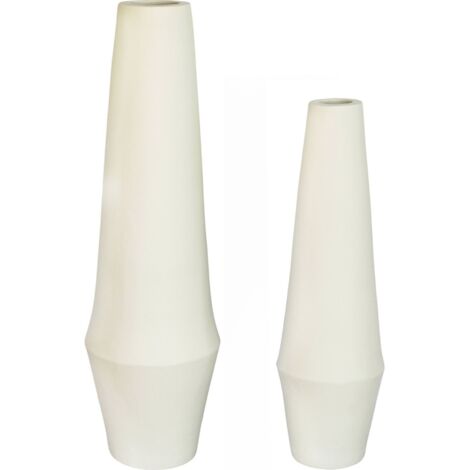 Vase décoratif en terracotta beige style contemporain - beige naturel terracotta