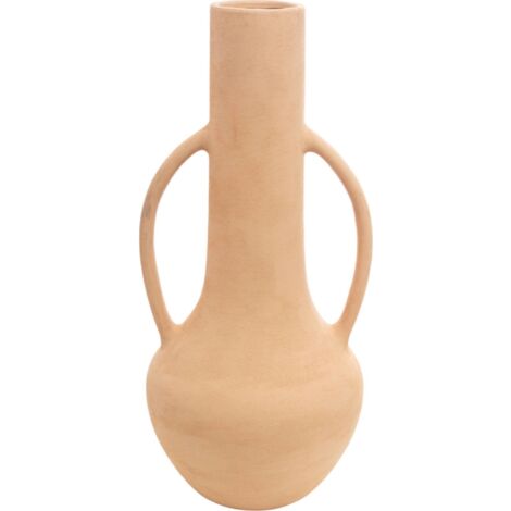 Vase décoratif en terracotta orange pour intérieur chaleureux - orange terracotta naturel