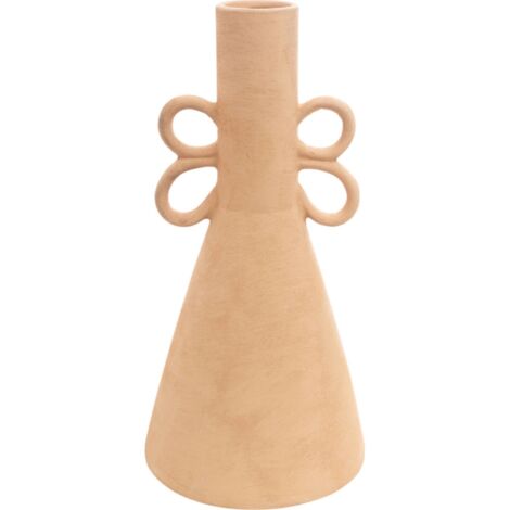Vase décoratif en terracotta orange style artisanal - orange terracotta naturel
