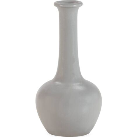 Vase décoratif en terre cuite gris élégant pour intérieur raffiné - gris clair mat