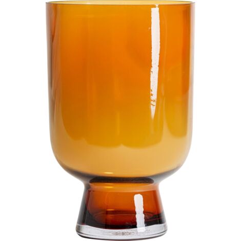 Vase décoratif en verre ambré style classique translucide - Ambre translucide chaleureux