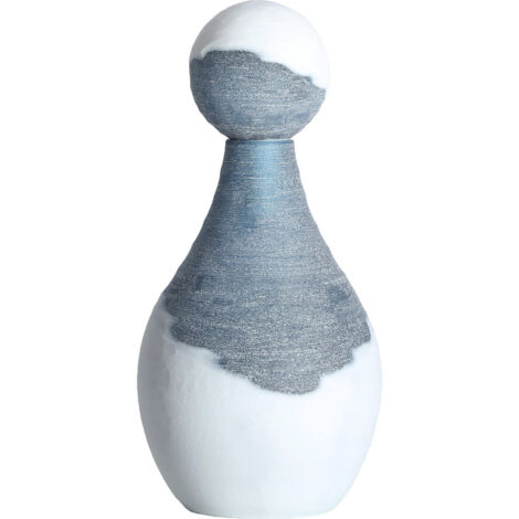 Vase décoratif en verre bleu style contemporain raffiné - Bleu profond contemporain