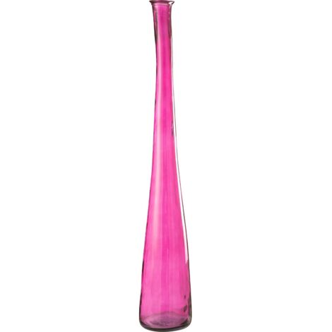 Vase décoratif en verre rose fuchsia élégant et raffiné - Fuchsia intense en verre rose
