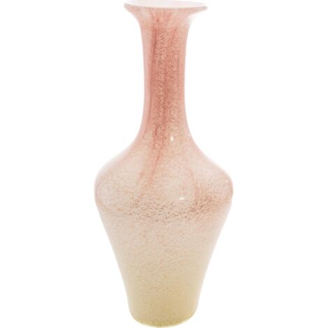 Vase décoratif en verre rose pour une touche élégante