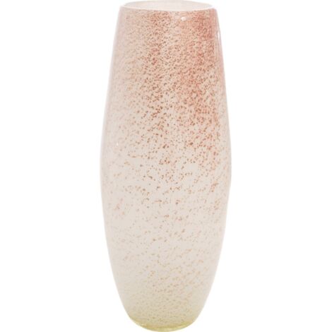 Vase décoratif en verre rose pour une touche élégante - Rose poudré avec nuances transparentes