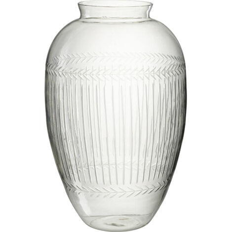 Vase décoratif en verre transparent massif élégant - Verre transparent clair