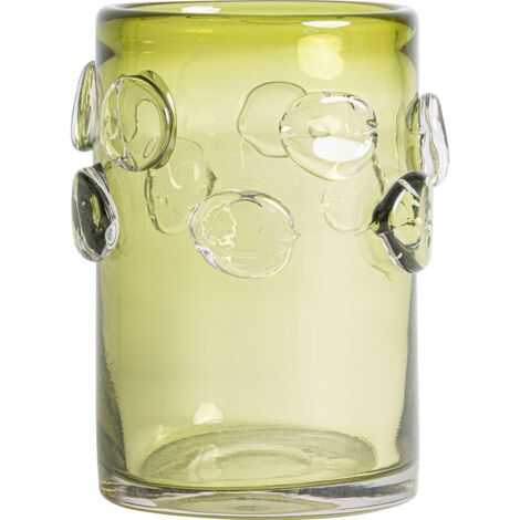 Vase décoratif en verre vert translucide style classique - Vert translucide élégant
