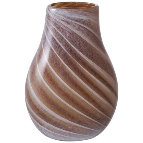 Vase Décoratif Ginevra, Verre, Marron, 16x16x23 cm