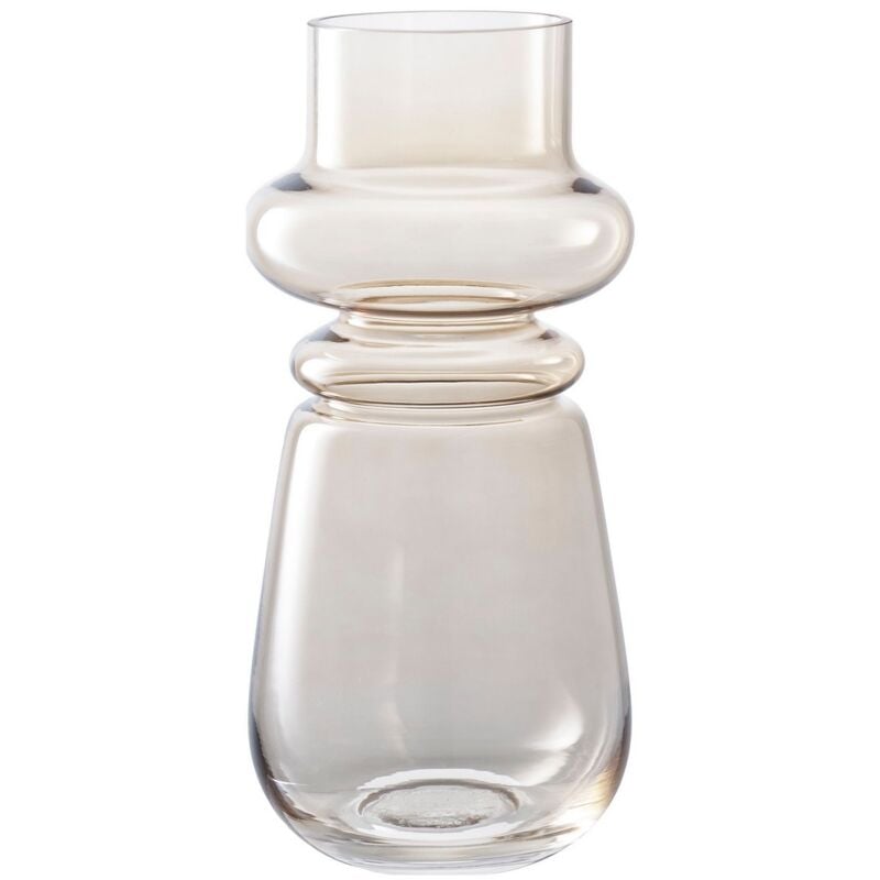 Vase Décoratif Mikonos, Verre, Beige, 15x15x31 cm