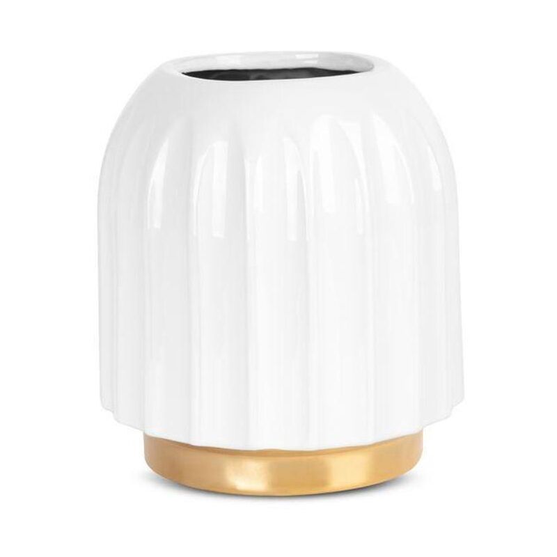 Vase Décoratif Mona (03) Environ 20 X 22 Cm Blanc