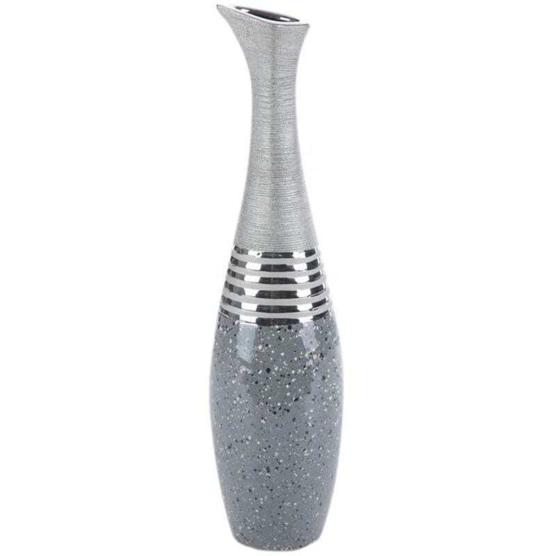 Vase Décoratif Neli (16) (Fi) 15x60 Cm Argent