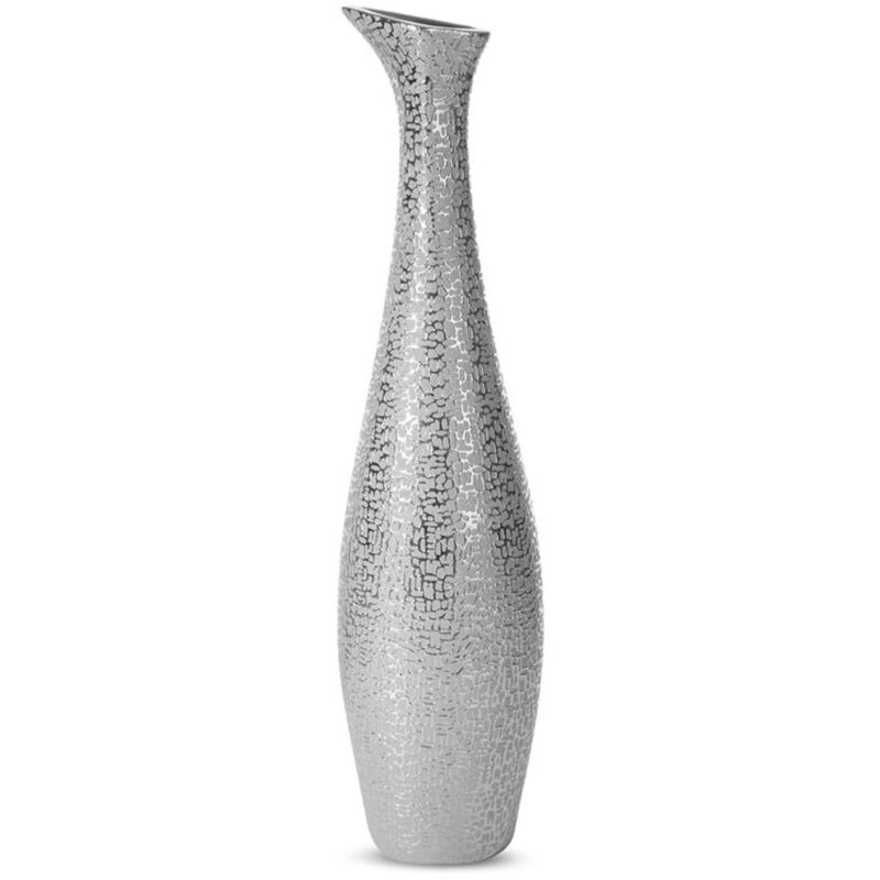 Vase Décoratif Riso (Fi) 15 X 60 Cm Argent