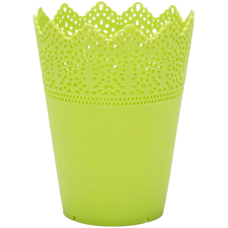 Tlily - Vase dentelle en plastique pot de fleurs pot usine decoration de bureau a domicile accessoires-vert
