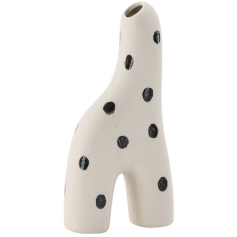 Vase Design "Aya" 16cm Blanc & Noir