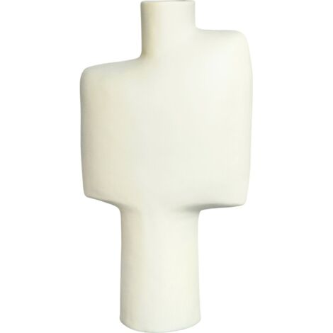 Vase design beige en fibrocement pour une déco contemporaine - beige naturel mat contemporain