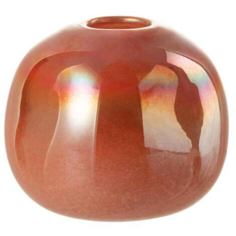 Vase Design "Boule Verre" 13cm Rouge