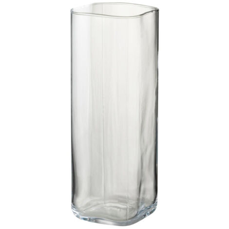 Vase Design "Carré Droit" 32cm Transparent