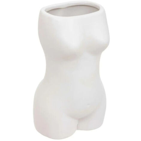 Vase Design Corps "Soleya" 17cm Blanc