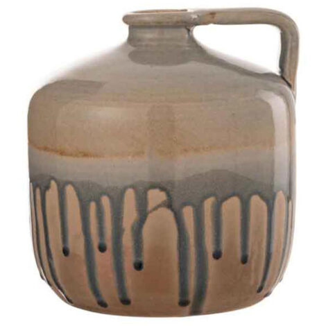 Vase Design en Céramique "Droplet" 20cm Beige