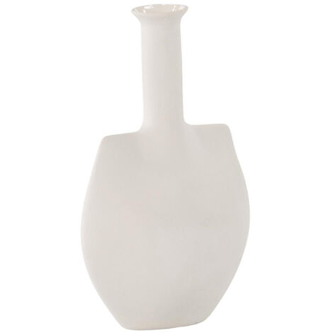 Vase Design en Céramique "Madison" 22cm Blanc Cassé